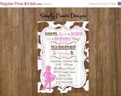 SALE Cowgirl Invitation 5x7 Jpeg DIGITAL File Il_170x135