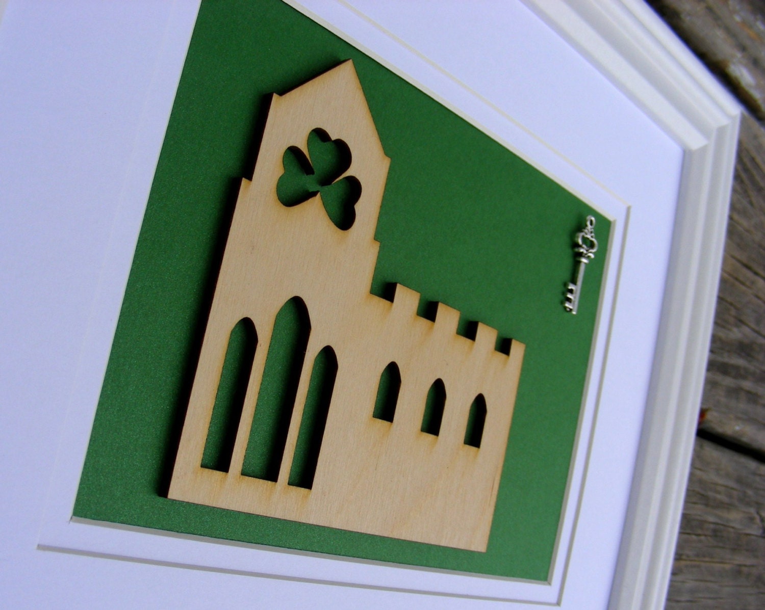 Irish Castle 8" x 10" Wood Plaque New Home Wedding Shower Gift Personalized