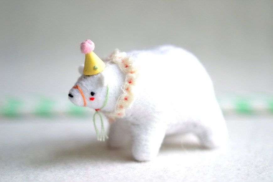 baby circus bear - soft sculpture animal