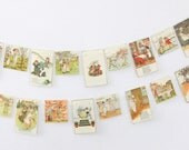 Kate Greenaway garland - nursery decor - nursery banner - Childrens Bunting - childs bedroom - recycled bunting - home decor