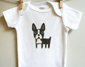 Baby clothes, boston terrier. Long or short sleeve. Your choice of size.