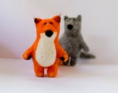 red small felted fox