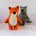 red small felted fox