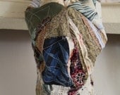 Newsboy hat, shabby chic, eco friendly, upcycled, one of a kind