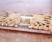 Vintage Hand Carved Expandable Elephant Book Stand