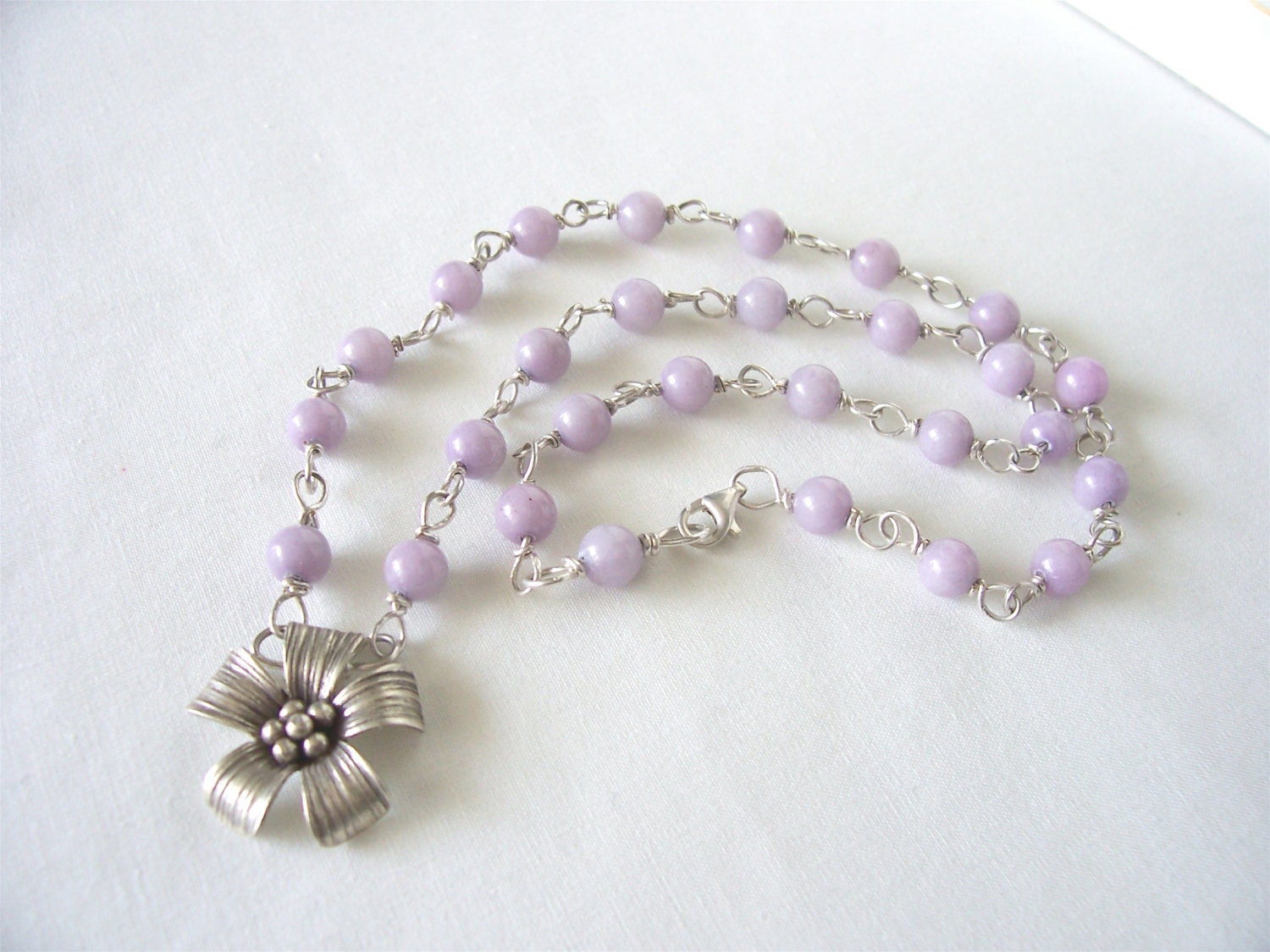 purple necklace, necklace, iliac necklace, Hilltribe silver flower, boho chic, summer fashion, june trends, ooak, gift idea