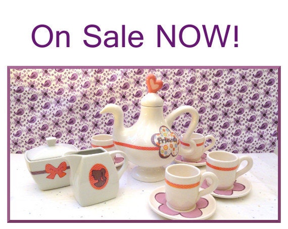 Ceramic Girls Tea Party Set on SALE now