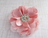 Vintage Pink Flower Hair Clip, Bridal Hair Flower, Wedding Accessories by Flower Couture