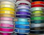 7/8" wide Grosgrain Ribbon, Great for decorating, hair accessories, crafting, sewing, weddings, gift wrap