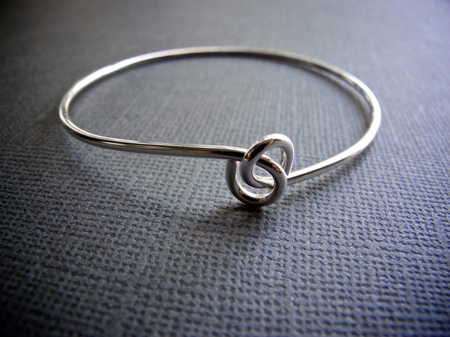 Silver Knot Twist Bangle