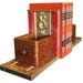 Book Ends with Vintage Wooden Water Skis, Sewing Machine Drawers, Yardsticks, Numbers of Recycled Found Object Furniture
