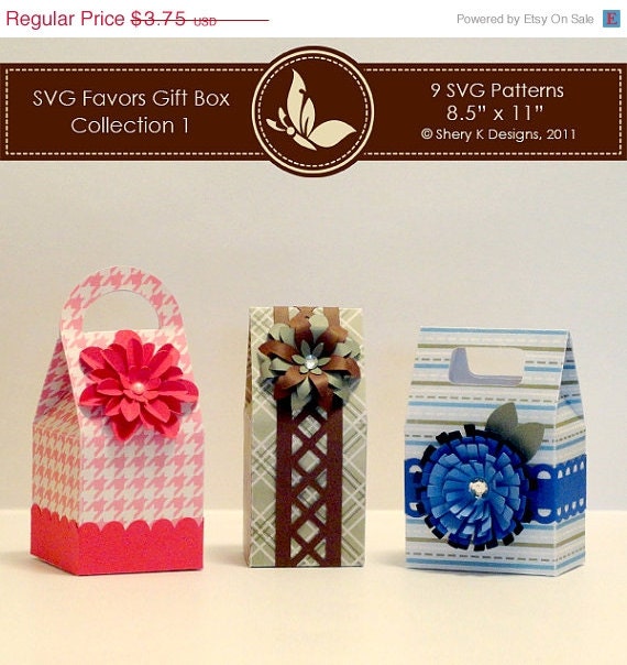 50% off - SVG Favors Gift Box Collection 1
