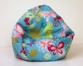 Bean Bag Chair- Blue Butterfly