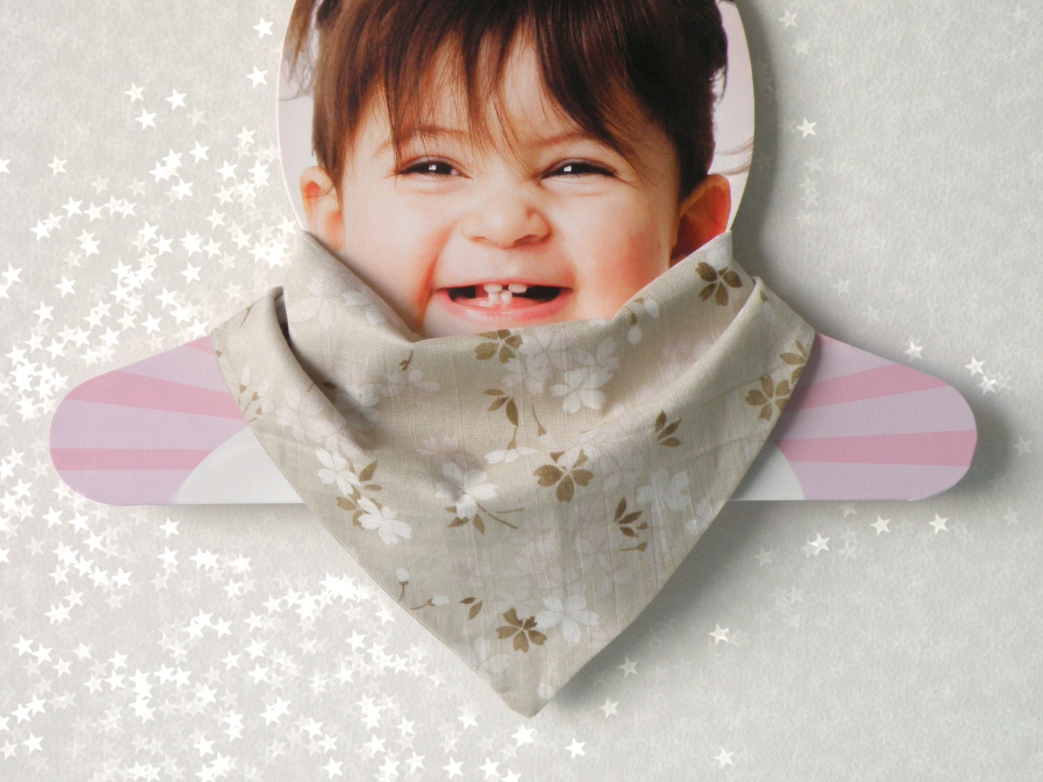 Reversible Baby Bandana Bib and Scarf - Elegant Baby Bandana