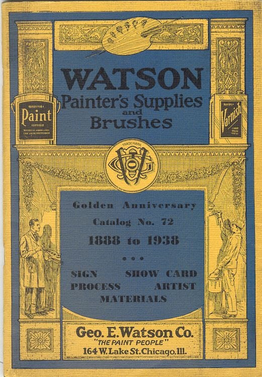 Catalog for Watson Painters Supplies and Brushes, 1938 illustrated