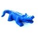 Royal Blue Crocodile, Blue Alligator Home Decor, Repurposed Toy Crocodile/Alligator