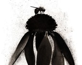 Honey Bee : Featured In West Elm - Charcoal Drawing - Nature Art, 8x10 Archival Print