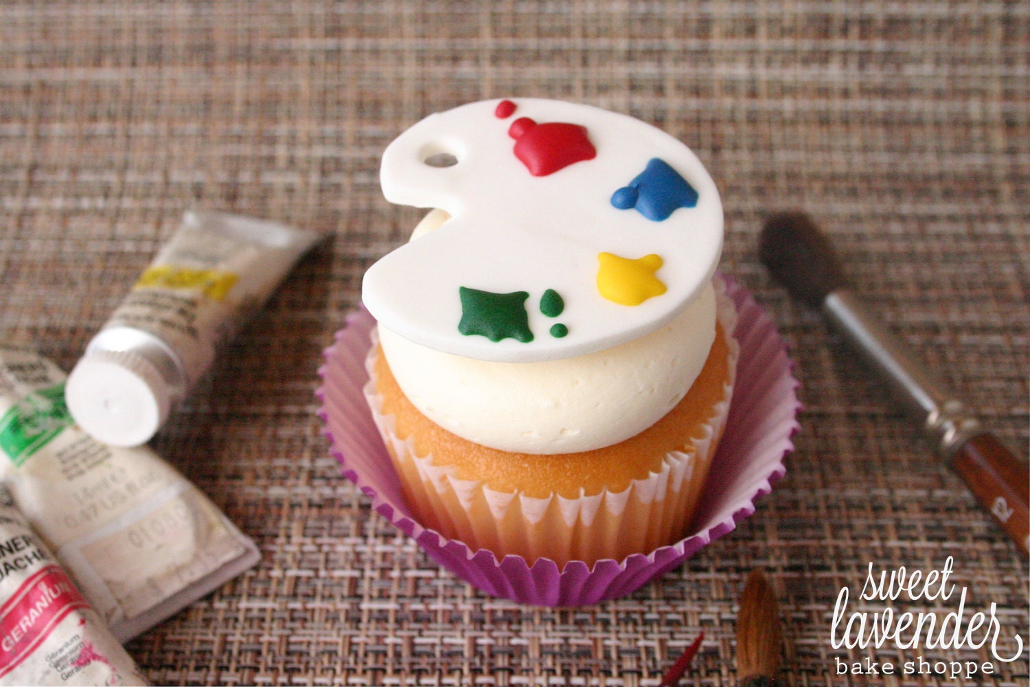 Edible Paint Palette Cupcake Toppers