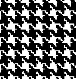 LAST ONE Black & White Houndstooth by FreeSpirit