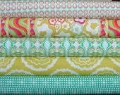 Fat Quarter Bundle of Carnaby Street in Teal by Pat Bravo for Art Gallery Fabrics