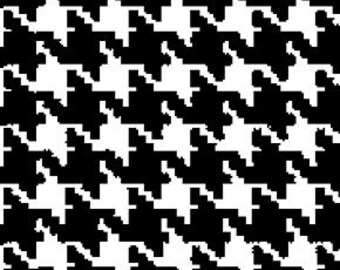 LAST ONE Black & White Houndstooth by FreeSpirit