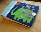 Baby Elephant Scrapbook/ Photo Album/ Baby Shower Guest Book (with room for photos) Album in Blue