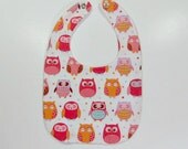 Owl design baby bib