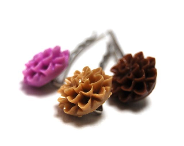 Bobby Pins Flower Cabochon Girls Hair Fashion Accessory LoveandCherish