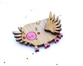 Wooden Laser Cut Flying Pig