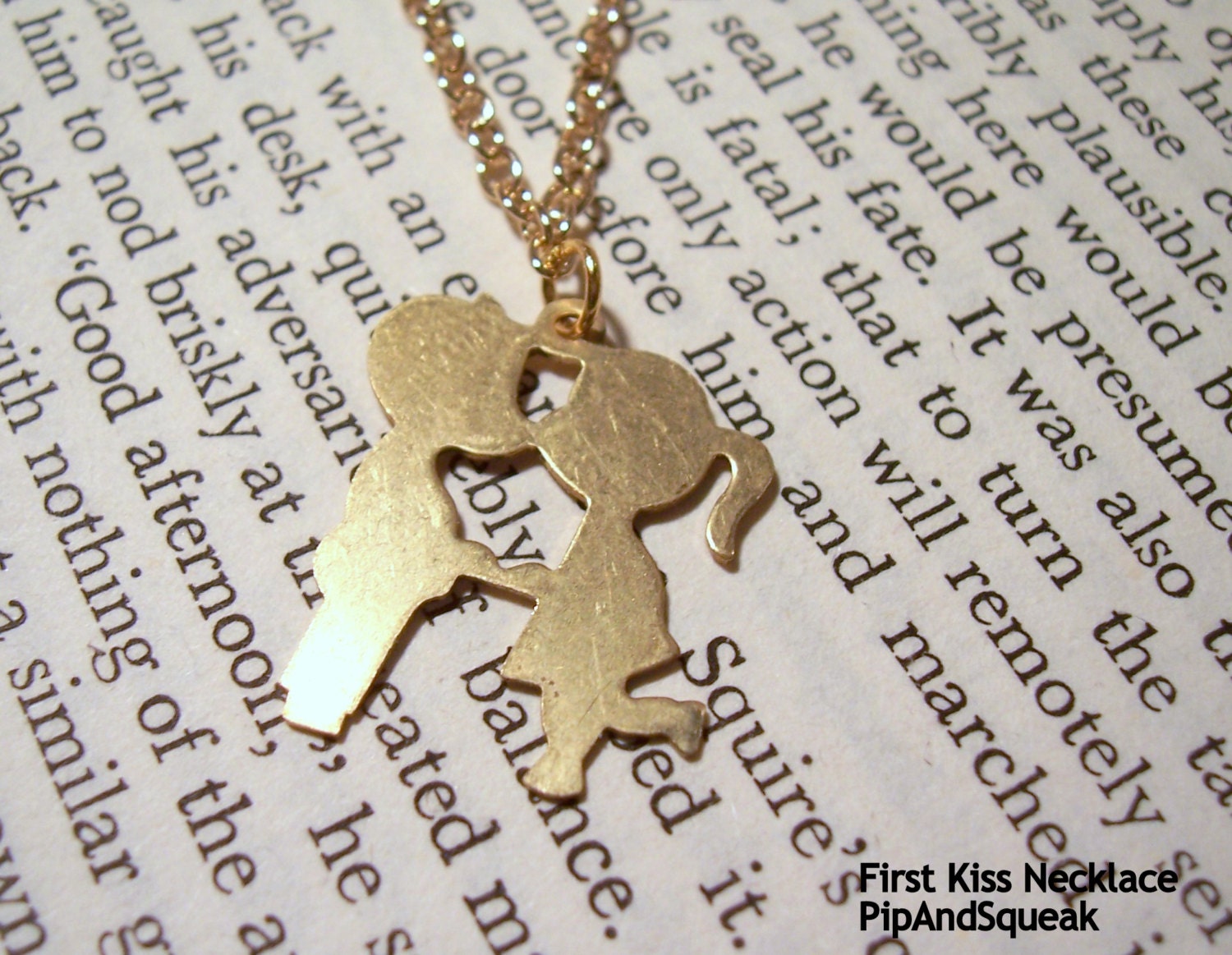 Items similar to Vintage Kissing Cousins Kids Boy Girl Necklace on Etsy