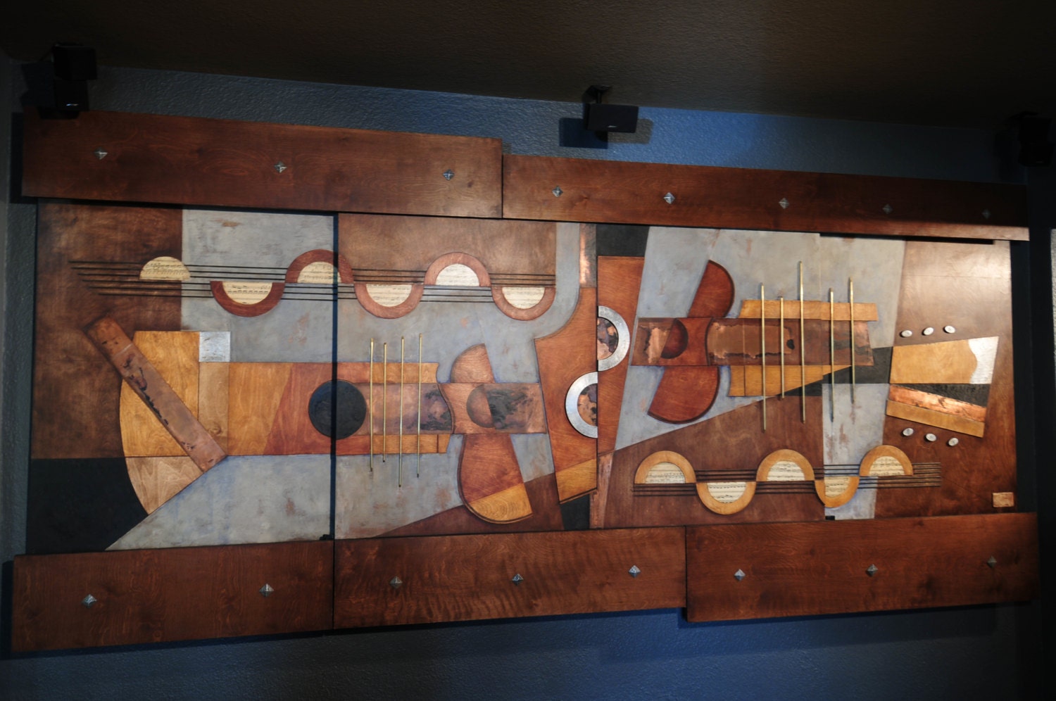 TV or Media wall Enclosure.  Great artistic alternative to cabinet or bulky furniture