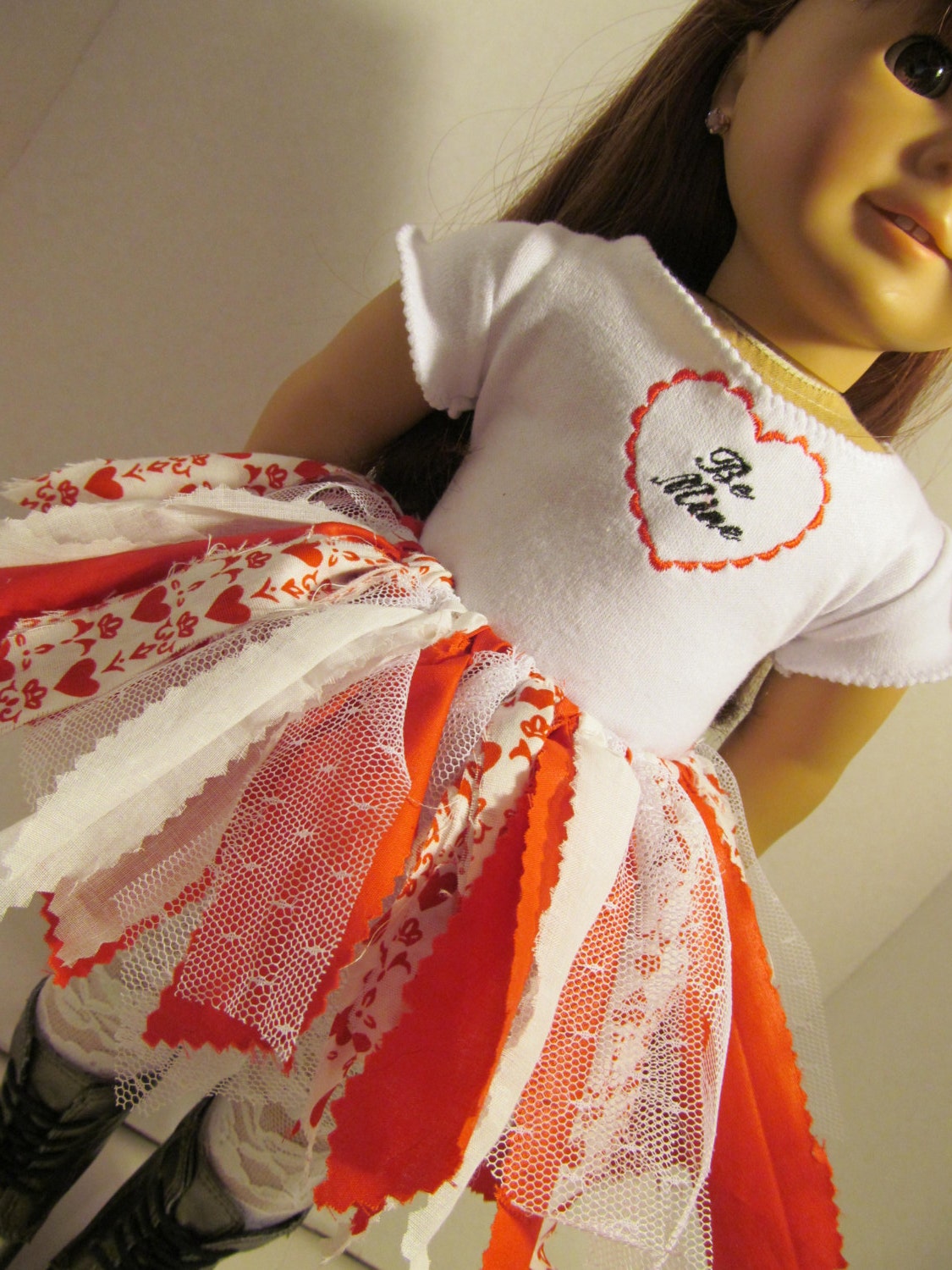 Tutu Scrap Skirt, Heart Tshirt, Lace Tights