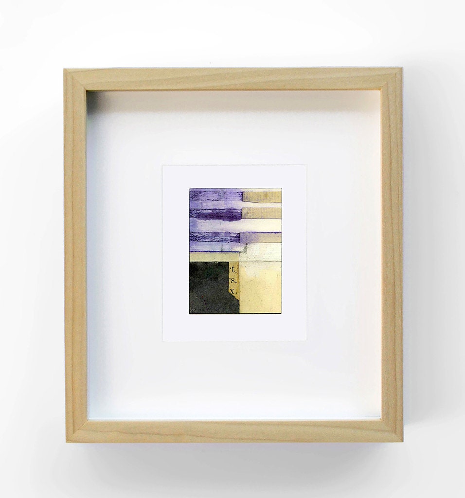 abstract collage - Casiotown III - framed original art