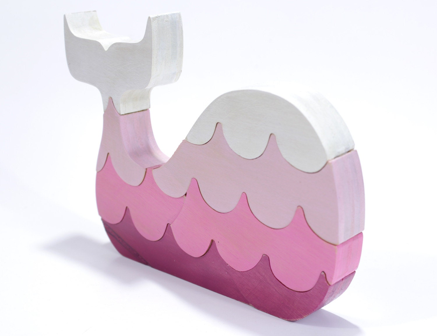 Children's Pink Whale Puzzle and Room Decoration