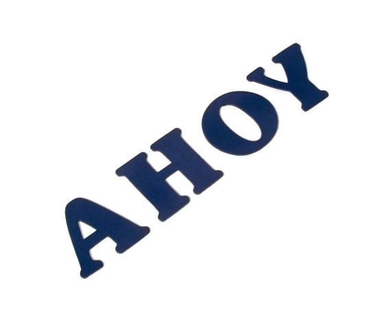AHOY Wooden Letters in Blue
