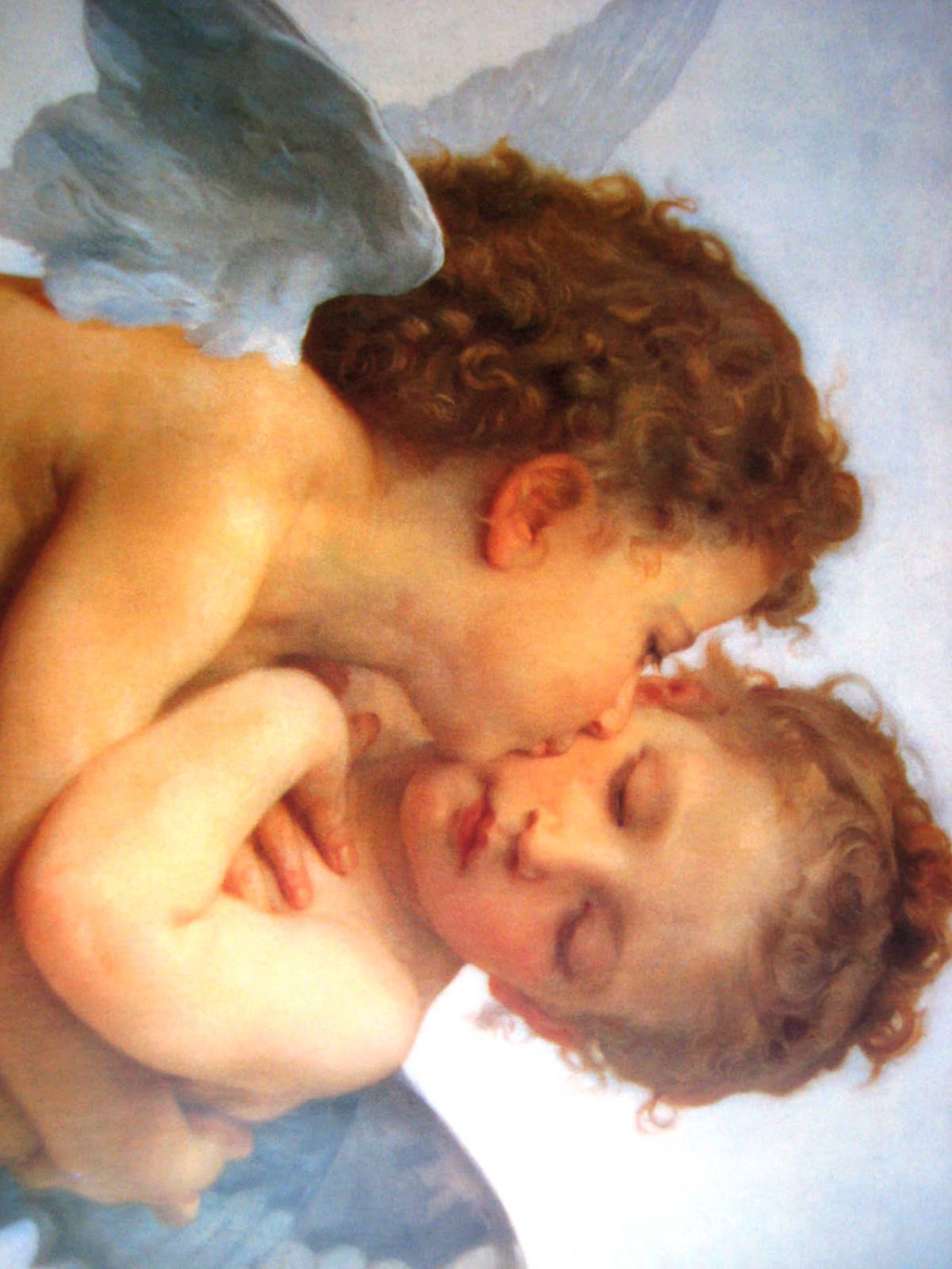 The First Kiss Print By Bouguereau