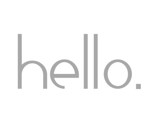 FREE SHIPPING - Hello Vinyl Door Decal Sticker (thin font)