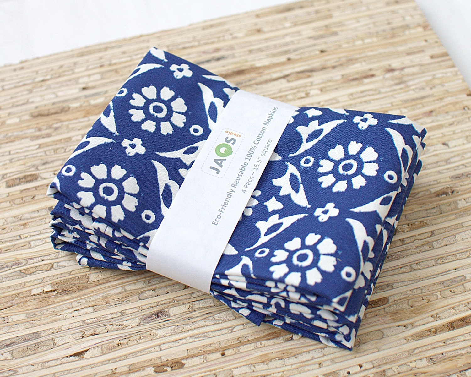 Eco-Friendly Large Cloth Napkins - Set of 4 - (N1258)