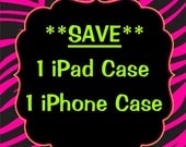 SPRING SALE iPhone 4 4s 5 iPad 2 The New iPad (3) Set Leather Case Cover Personalized Custom Hard or Rubber case