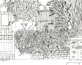 Guernsey Road, Norwich Digital Illustration Print