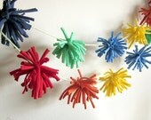 Upcycled Fabric Garland - Rainbow Garland - Photo Prop Decoration - Rag Garland - Repurposed