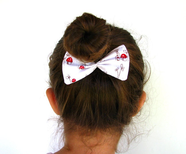 Hair bow barrette for girls