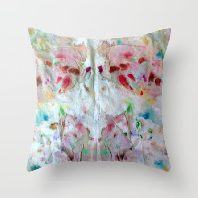Abstract Rorschach Pillow Cover and Insert 16"x16"