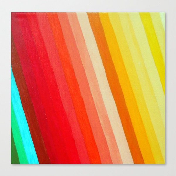 Retro Rainbow in Ombre original painting by Precious Beast