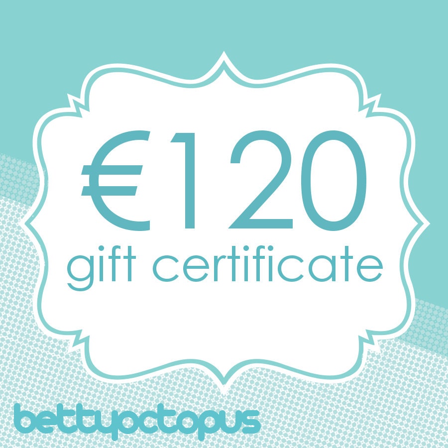 Gift Certificate for bettyoctopus - 120 euros
