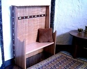 Maple Settle with Inlay Trim, Dollhouse Miniature 1/12 Scale