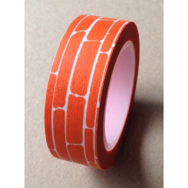Orange Bricks Washi Tape