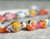 Spring Teething Necklace, Breastfeeding Nursing Necklace, Babywearing/Fabric Necklace, Baby Teether, Chew Beads