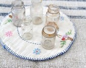 1920s Embroidered Table Decor  / Ornamental Cloth Mat