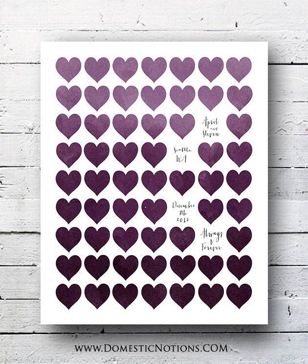 Ombre :  Wedding Date Art Print, Personalized Anniversary or Established Art Print